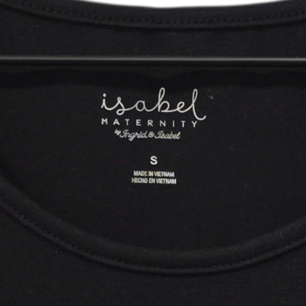 Isabel Maternity, Women's Short Sleeve T Shirt Maternity Dress, Black Small, NWT - Picture 3 of 9